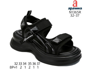 Босоніжки дитячі Apawwa N1365R black 32-37