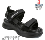 Босоніжки дитячі Apawwa N1370R black 32-37