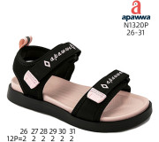 Босоножки детские Apawwa N1320P black-pink 26-31