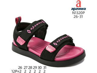 Босоніжки дитячі Apawwa N1320P black-fuchsia 26-31