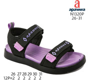 Босоніжки дитячі Apawwa N1320P black-purple 26-31