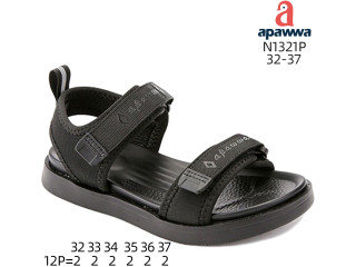 Босоніжки дитячі Apawwa N1321P black 32-37