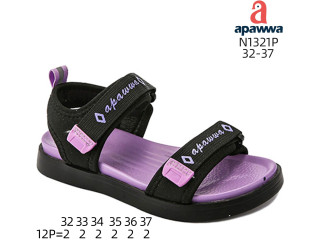 Босоніжки дитячі Apawwa N1321P black-purple 32-37