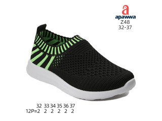 Кроссовки детские Apawwa Z48 black-green 32-37