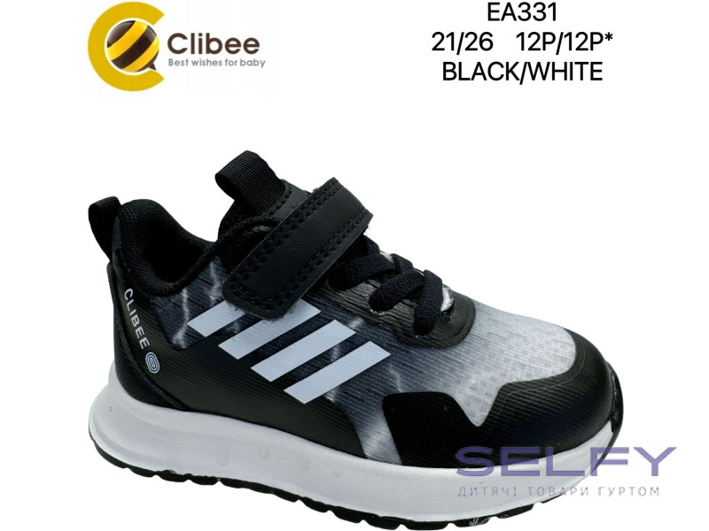 Кросівки дитячі Clibee EA331 black-white 21-26, Фото 1