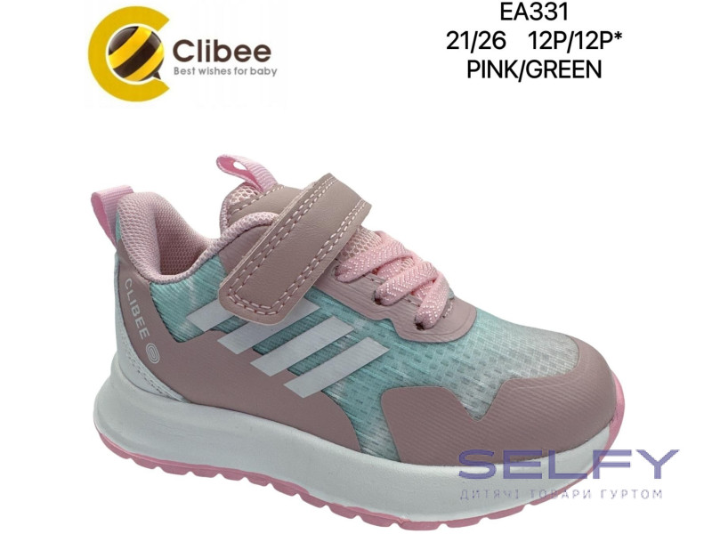 Кроссовки детские Clibee EA331 pink-green 21-26, Фото 1