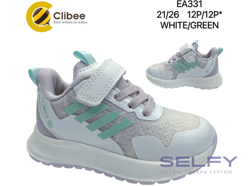 Кросівки дитячі Clibee EA331 white-green 21-26, Фото 1
