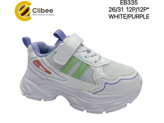 Кроссовки детские Clibee EB335 white-purple 26-31