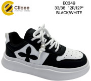 Кросівки дитячі Clibee EC349 black-white 33-38