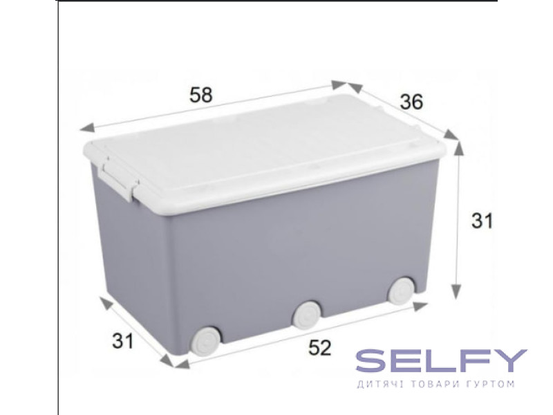 Контейнер для игрушек Tega Baby graphite red, Фото 3