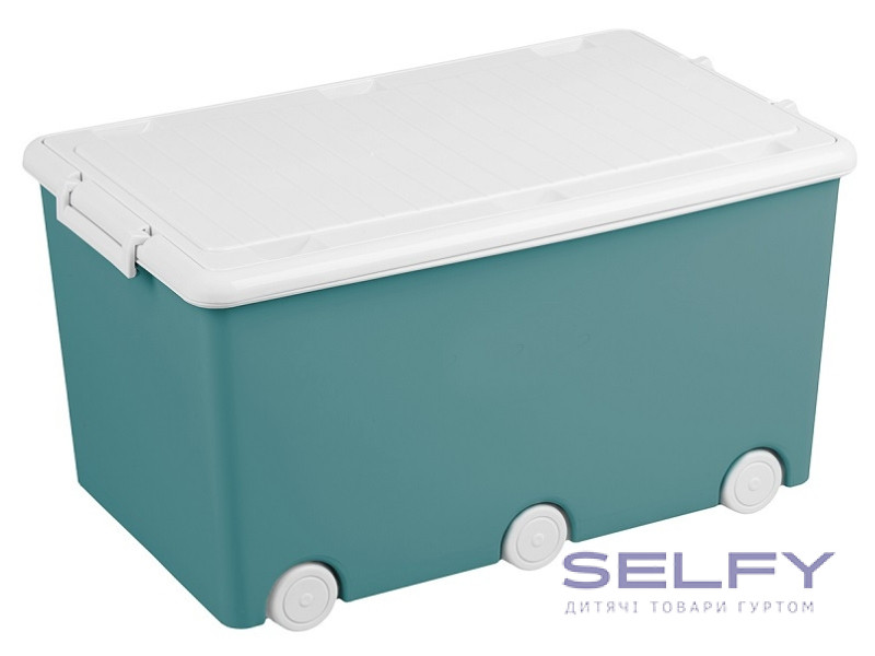 Контейнер для игрушек Tega Baby turquoise white, Фото 1