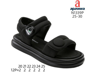 Босоніжки дитячі Apawwa N1339P black 25-30