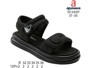 Босоніжки дитячі Apawwa N1340P black 31-36