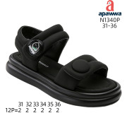 Босоніжки дитячі Apawwa N1340P black 31-36