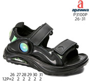 Босоніжки дитячі Apawwa P3100P black 26-31