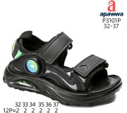 Босоніжки дитячі Apawwa P3101P black 32-37