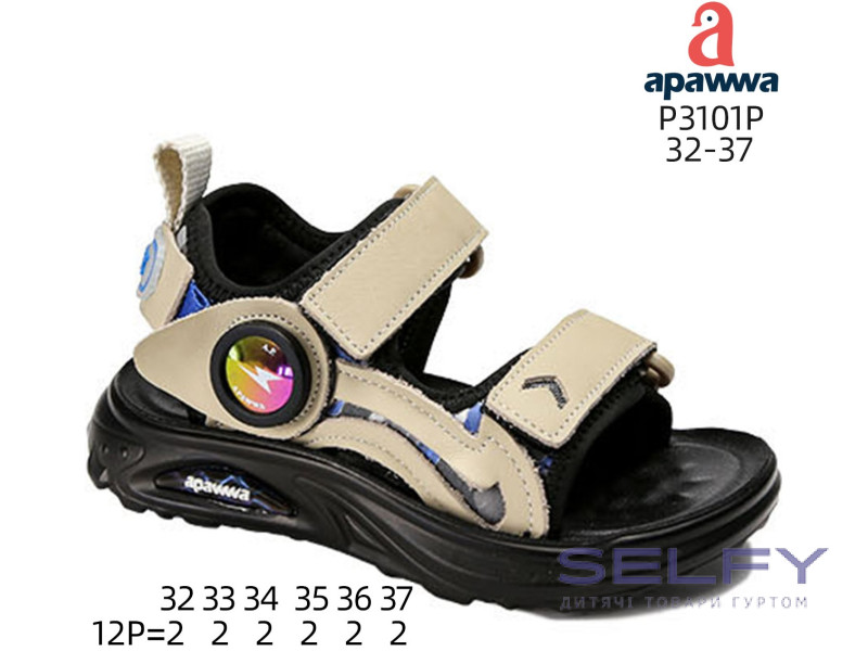 Босоніжки дитячі Apawwa P3101P beige 32-37, Фото 1
