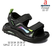 Босоніжки дитячі Apawwa P3106P black 32-37