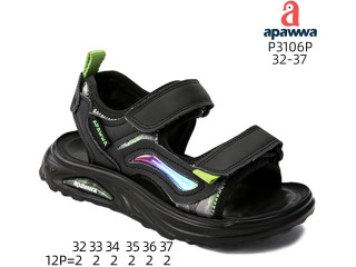 Босоніжки дитячі Apawwa P3106P black 32-37