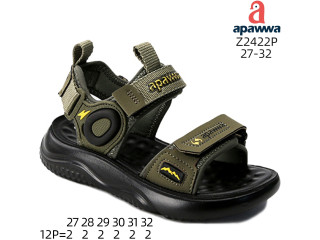 Босоніжки дитячі Apawwa Z2422P khaki-yellow 27-32