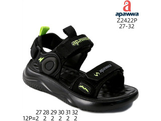 Босоніжки дитячі Apawwa Z2422P black-green 27-32