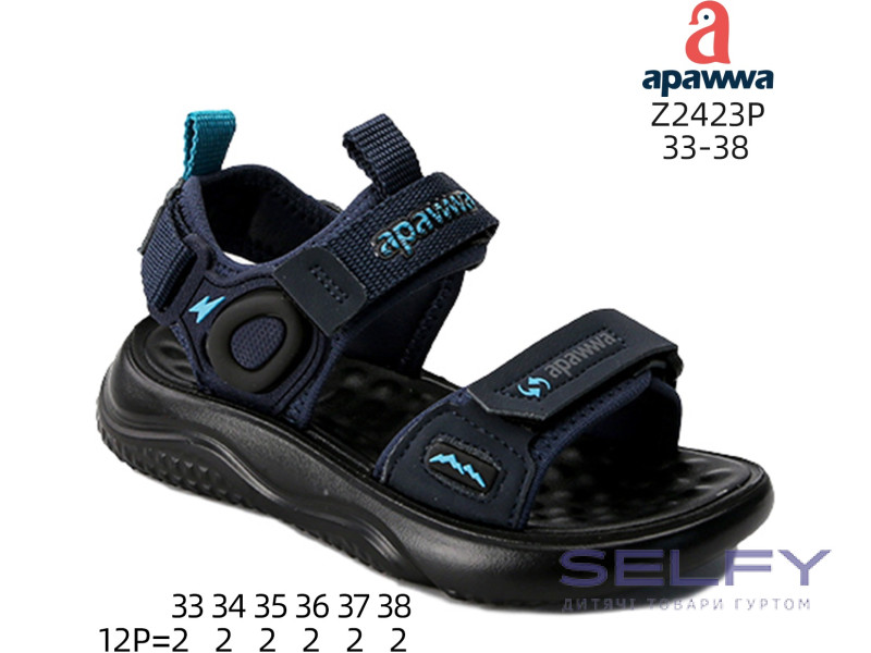 Босоніжки дитячі Apawwa Z2423P navy-blue 33-38, Фото 1