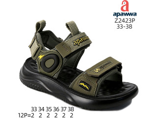 Детские босоножки Apawwa Z2423P khaki-yellow 33-38