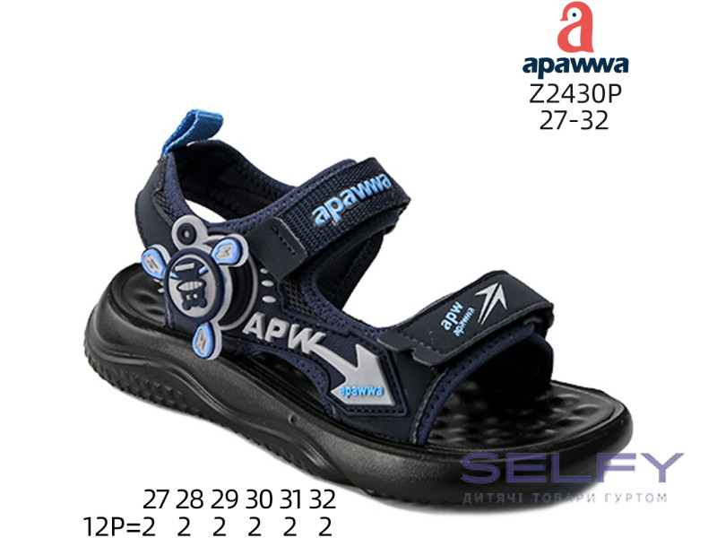 Босоніжки дитячі Apawwa Z2430P navy-blue 27-32, Фото 1