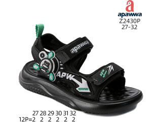 Босоніжки дитячі Apawwa Z2430P black-green 27-32