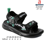 Босоніжки дитячі Apawwa Z2430P black-green 27-32