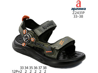 Босоніжки дитячі Apawwa Z2431P khaki-orange 33-38