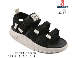 Босоножки детские Apawwa T866P black 32-37
