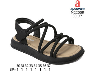 Босоніжки дитячі Apawwa M2200R black 30-37