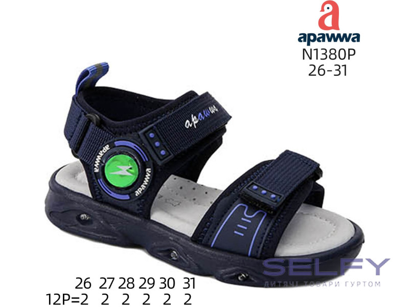 Детские босоножки Apawwa N1380P navy-blue LED 26-31, Фото 1
