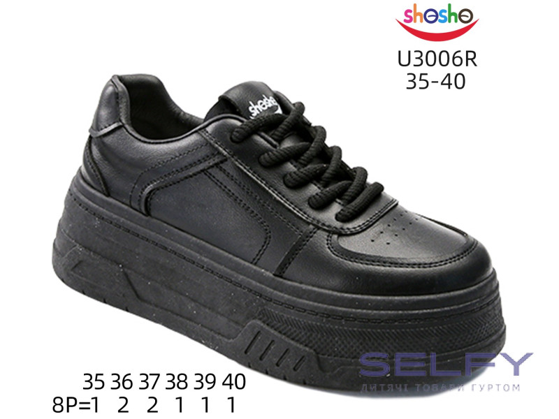 Кроссовки ShoSho U3006R black 35-40, Фото 1