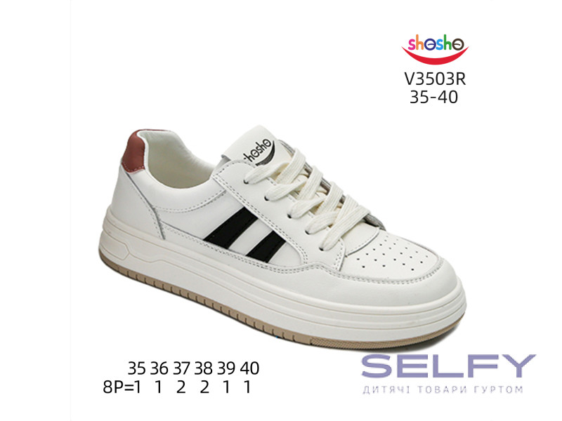 Кроссовки ShoSho V3503R white-red 35-40, Фото 1