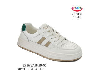 Кроссовки ShoSho V3503R white-green 35-40