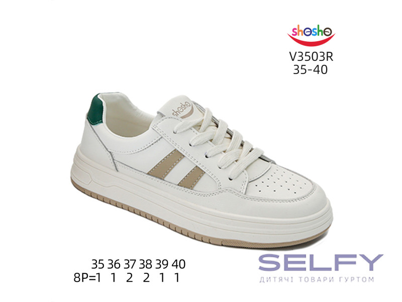 Кроссовки ShoSho V3503R white-green 35-40, Фото 1