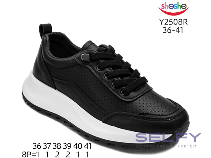 Кроссовки ShoSho Y2508R black 36-41, Фото 1