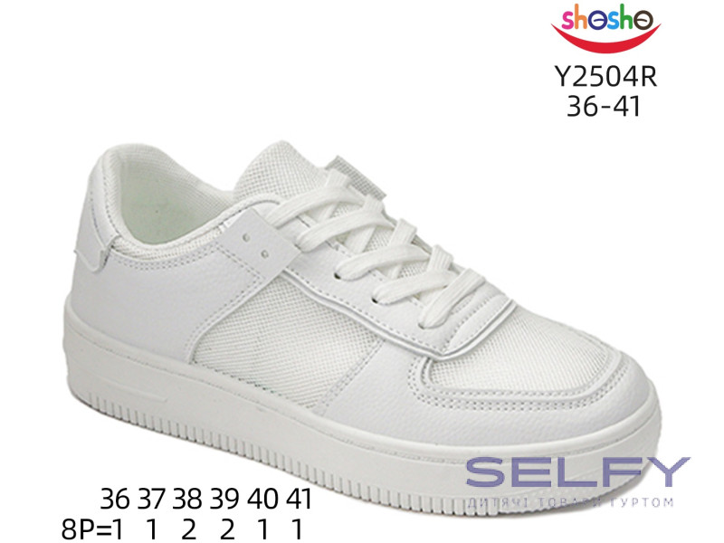 Кроссовки ShoSho Y2504R white 36-41, Фото 1