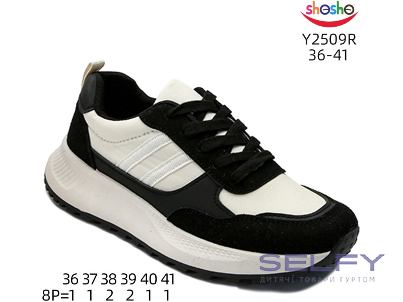 Кроссовки ShoSho Y2509R black 36-41, Фото 1