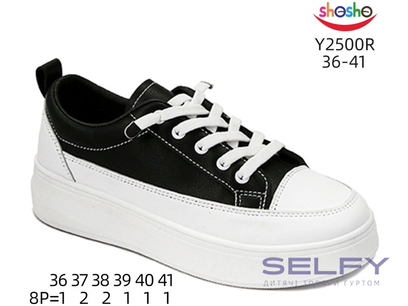 Кроссовки ShoSho Y2500R black 36-41, Фото 1