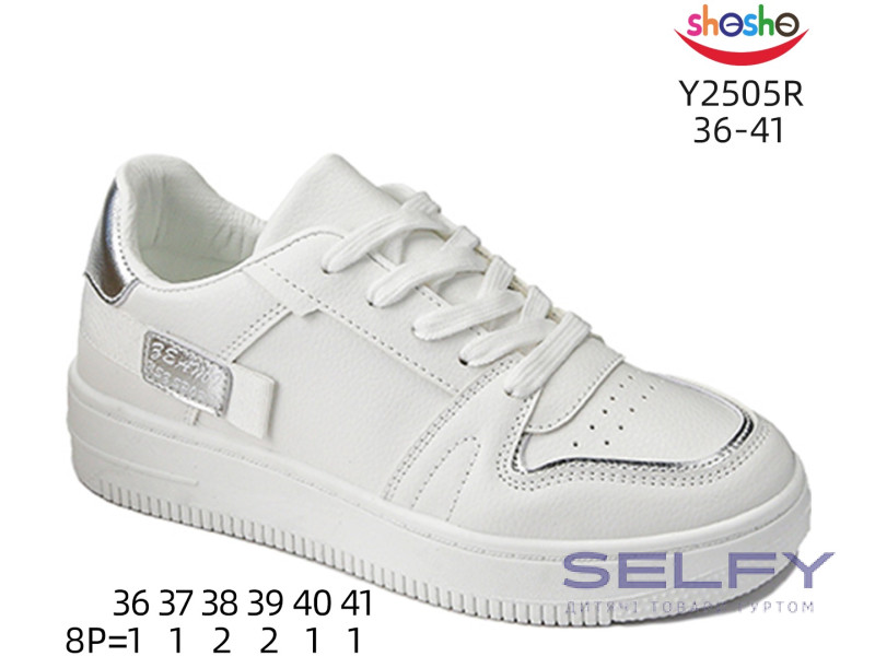 Кросівки ShoSho Y2505R white-silver 36-41, Фото 1