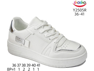 Кроссовки ShoSho Y2505R white-silver 36-41