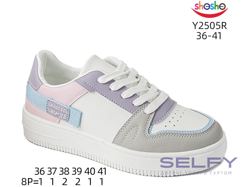 Кросівки ShoSho Y2505R white-purple 36-41, Фото 1