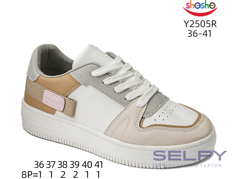 Кроссовки ShoSho Y2505R white-beige 36-41, Фото 1