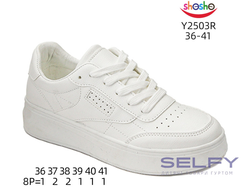 Кроссовки ShoSho Y2503R white 36-41, Фото 1