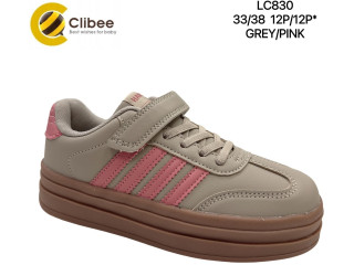 Кроссовки Clibee LC830 grey-pink 33-38