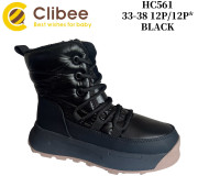Черевики зимові Clibee HC561 black 33-38 по-розмірно