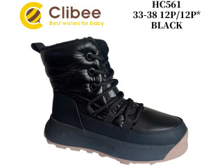 Ботинки зимние Clibee HC561 black 33-38